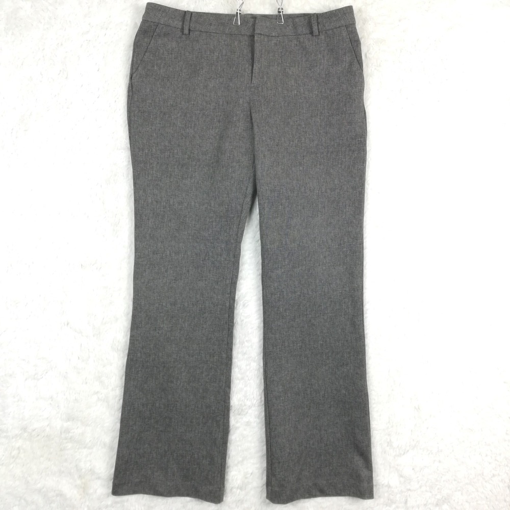 Kut From the Kloth Womens Dress Pants Trouser Flare Gray Mid Rise Stretch 16